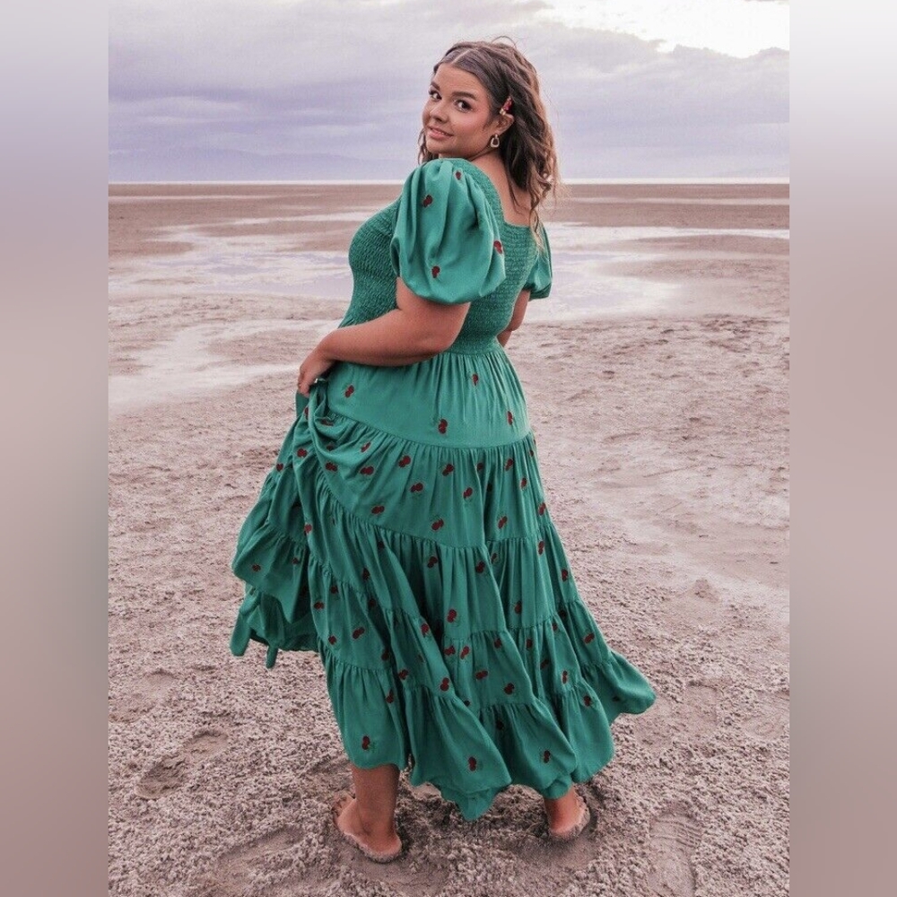 JessaKae NWT Cherry Dress XL in Green